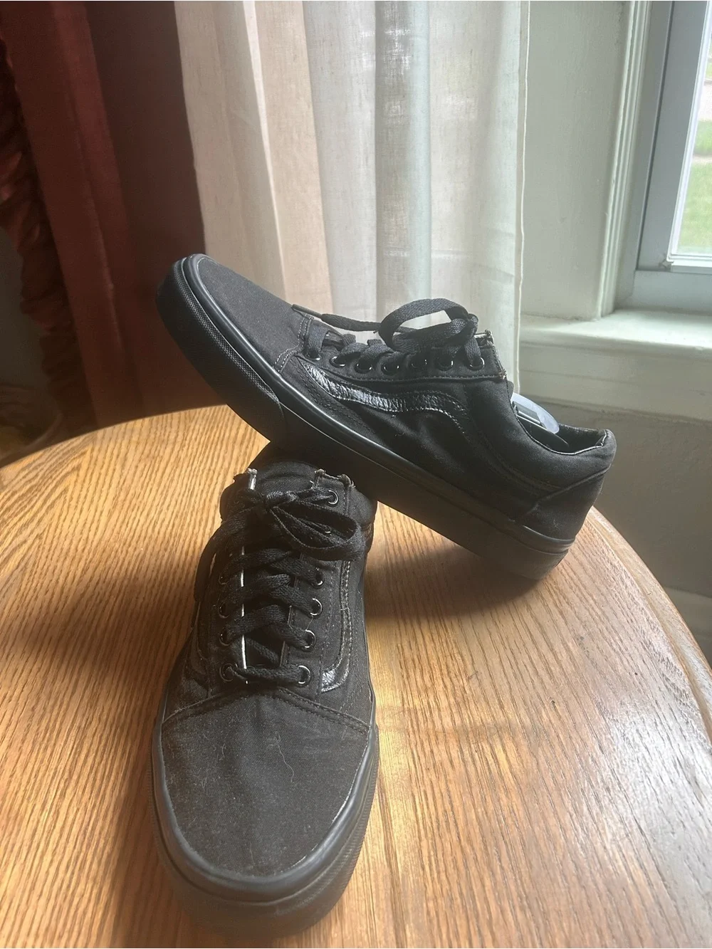 Vans Black Low-Top Canvas Sneakers